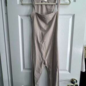 Chic Beige Sleeveless Jumpsuit